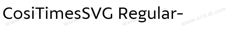 CosiTimesSVG Regular字体转换